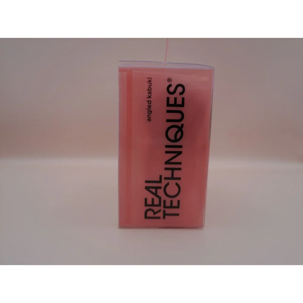 Real Techniques 235 Angled Kabuki Face & Body Blender Brush Pink NIB